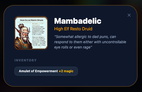 Mambadelic, the long-suffering druid