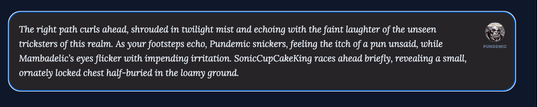 The AI narrates, you choose